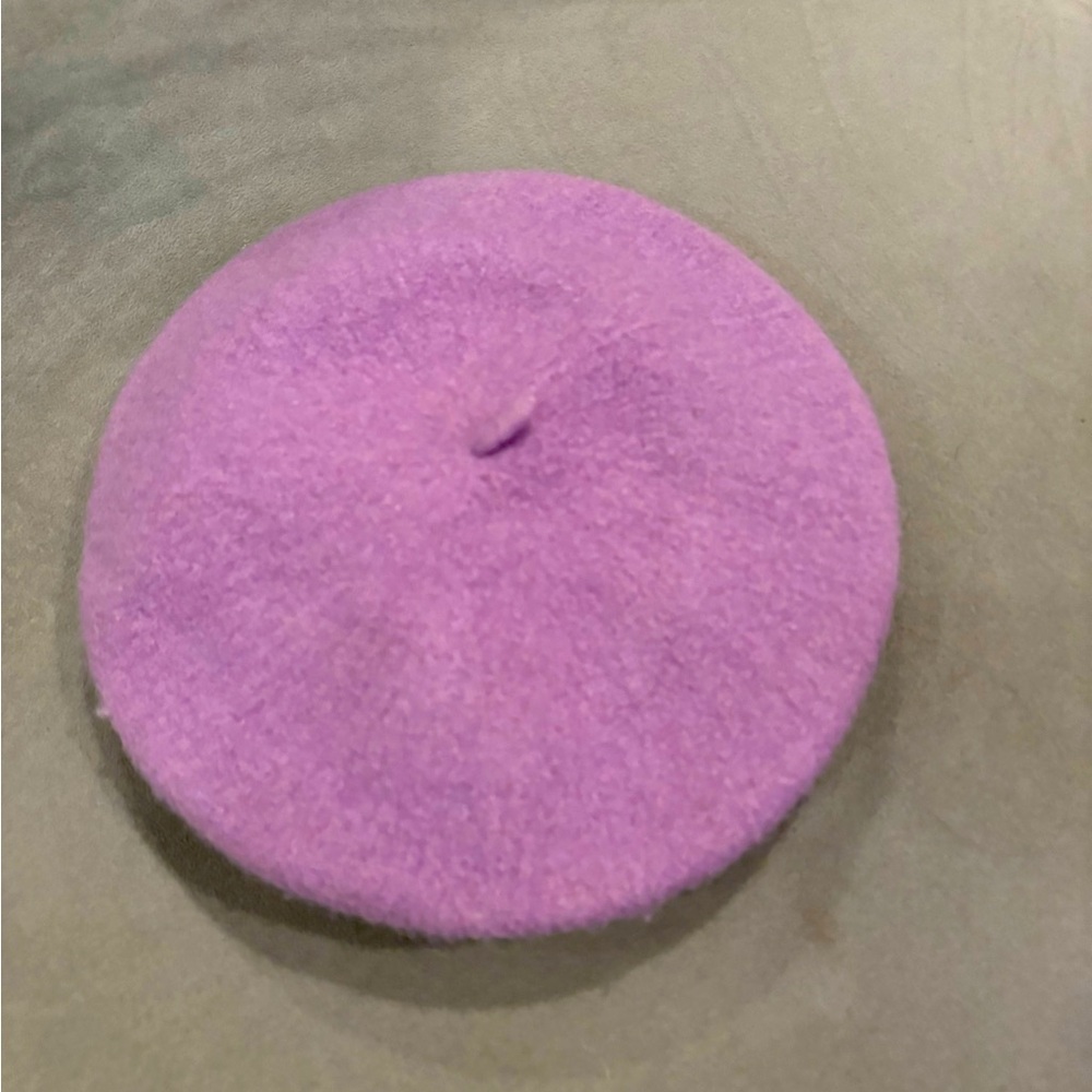 Purple Wool Beret
